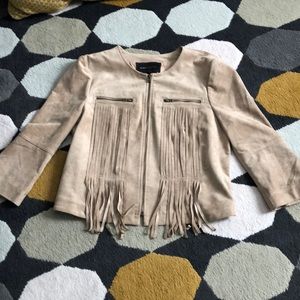 Perfect condition fringe jacket bcbgmaxazria
